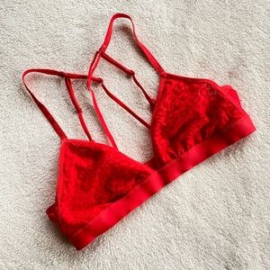Sexy red leopard print sheer aerie bralette